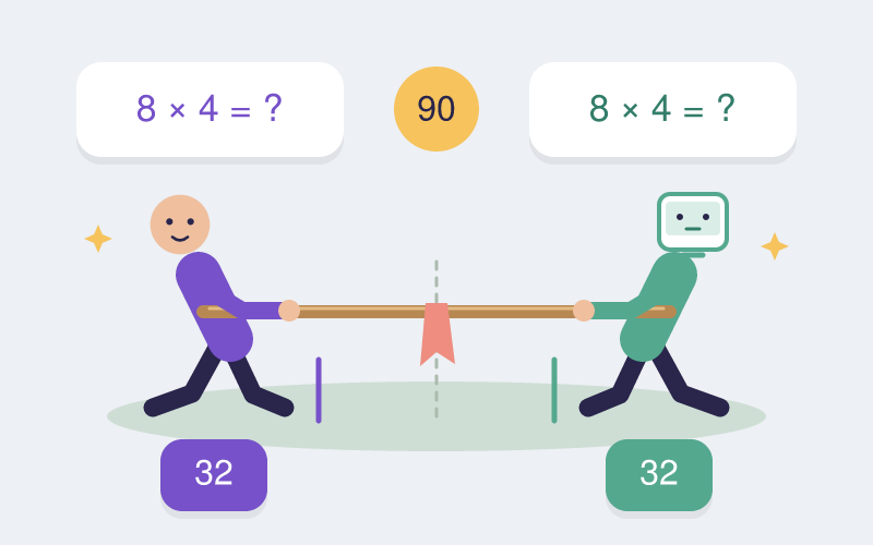 Math Tug of War game cover illustration