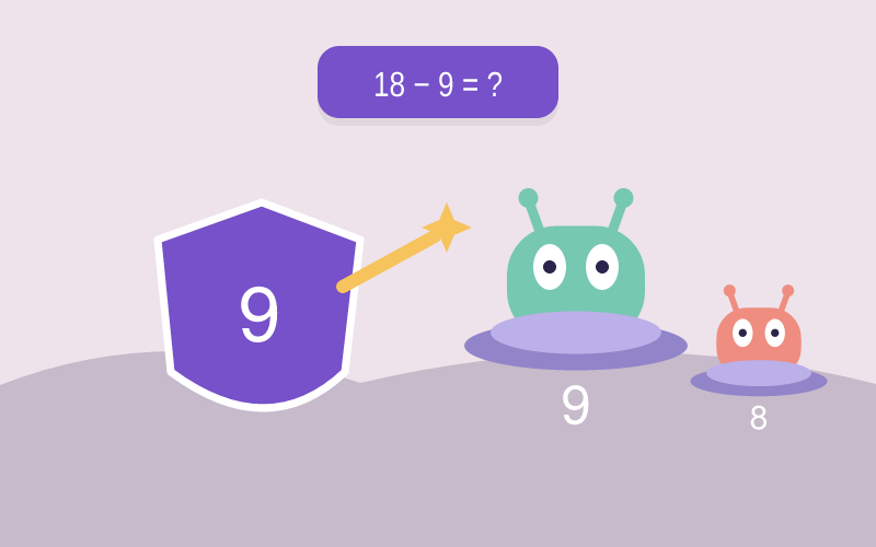 Monster Subtraction game cover illustration