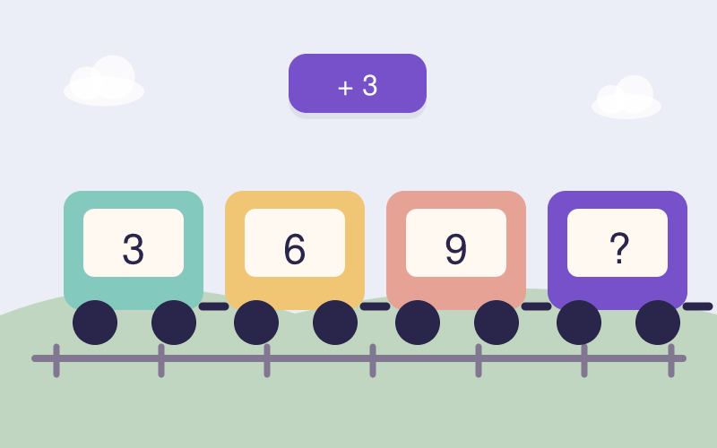 Number Patterns game cover illustration