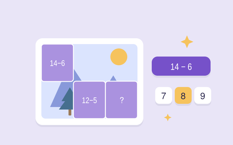 Subtraction Puzzle game cover illustration