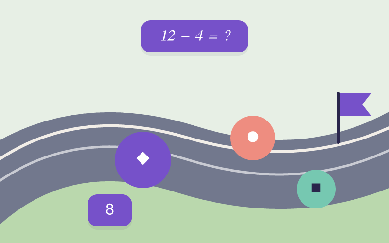 Subtraction Sprint game cover illustration