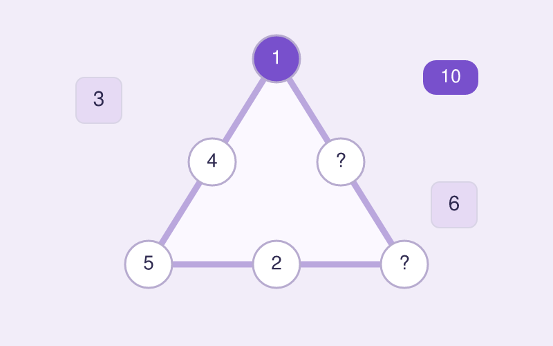 Triangle Cross Sum game cover illustration